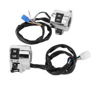 AOWINHIT Interruptor Universal para Manillar de Motocicleta, Botón de Control, Bocina para Faro, 25mm, Cromado, Resistente Al Agua,Interruptores de encendido