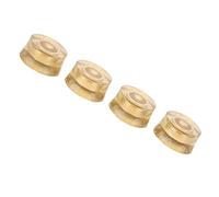 AOWINHIT Juego de Guitarra Eléctrica, Reemplazo de Control de Volumen, Velocidad de Tono de Guitarra de 4 Piezas, Escalas de Colores, Operación Antideslizante (letras blancas doradas)