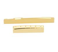 AOWINHIT Juego de Tuercas y Monturas para Guitarra, Accesorios Acústicos de 6 Cuerdas de Latón, Mejoran la Calidad del Sonido para Músicos, Dorado, 1 Unidad (Almohada superior con almohada inferior