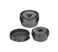 AOWINHIT Juego de Utensilios de Cocina para Acampar, Utensilios de Cocina para Exteriores Antiadherentes y Ligeros para 2-3 Personas, Aleación de Aluminio Oxidado de 6,7 Pulgadas X 3,5 Pulgadas