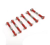 AOWINHIT Juego de Varillas de Amarre Izquierda Servo Ajustable para Coche RC 1/10 Buggy, Accesorios de 47mm, Color Morado, Negro, Rojo, Claro, 6 uds. (#1)