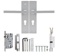 AOWINHIT Manija de la Puerta de Estilo Europeo Cerradura Interior Dormitorio Sala de Estar Cerradura de Seguridad Conjunto Espacio Aluminio