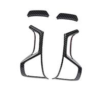 AOWINHIT Marco para Volante de Coche, Pegatina de Cubierta Embellecedora de Repuesto de Estilo de Fibra de Carbono, Decoración para Pajero Sport 2019 2020, Material ABS, 4 Uds.