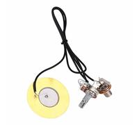 AOWINHIT Pastilla de Guitarra Transductor Piezoeléctrico de Metal Amplificador Precableado 2 Piezas para Accesorios de Guitarra, Eliminación de Ruido para Entusiastas de la, Metal, 50 Mm