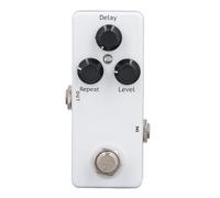 AOWINHIT Pedal de Retraso de la Guitarra, LED de Aleación de Aluminio, Efecto de Sobremarcha Indicador de Pedal 3 Control de Perillas Reemplazo de Guitarra Eléctrica para DC 9V