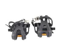 AOWINHIT Pedales de Ciclismo de Nailon con Pinzas para los Dedos y Correas para un Mejor Agarre en Bicicletas de Montaña, Accesorios Duraderos y Ligeros, 1 par