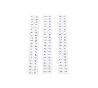 AOWINHIT Pegatinas para Teclas Kalimba, Alta Adherencia para Uso a Largo Plazo, Perfectas para Practicar el Piano con Pulgar, Paquete de 3, 5 X 0,7 Pulgadas (Blanco)