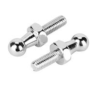 AOWINHIT Perno de Bola Duradero de Aleación de Aluminio para Puntales de Gas M8 M6 2 Piezas Plateado para Elevadores de capó (M6)