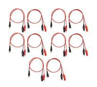 AOWINHIT Pinza de Cocodrilo a Cable Adaptador de CC Conector Duradero de 50 Cm para Carga y Prueba de Batería 5 Juegos Cobre PVC