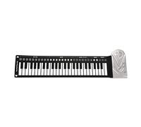 AOWINHIT Portable 49 Teclas Electronic Keyboard Rolling Up Piano para Niños Principiantes Pink (Plata)