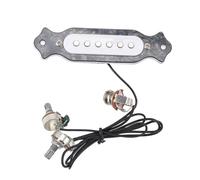 AOWINHIT Reemplazo de Accesorios de Guitarra de una Sola Bobitarra de Guitarra de Guitarra de 6 Cuerdas con Controles de Volumen y Tono (Perla negra)