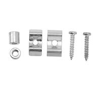 AOWINHIT Retenedor de Cuerdas de Guitarra, Hierro Compacto, Guía de Cuerdas sin Rebabas para Cabezal de Guitarra Eléctrica, Reemplazo de Presión, 2 uds., Material de Hierro (Plata)