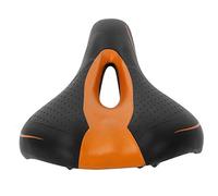 AOWINHIT Sillín de Bicicleta Ergonómico, Cómodo Asiento Acolchado para Entusiastas del Ciclismo, PU Impermeable, Negro y Naranja, Se Adapta a la Mayoría de Las Bicicletas