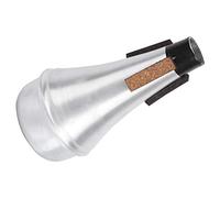 AOWINHIT Trompeta Muda Práctica Recta Silencer Aleación de Aluminio M25 Plata Universal para Principiante