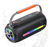 aowoka Altavoz Bluetooth Portátil 40W con Asa, Altavoz Potente con Subwoofer Doble, Bluetooth Speaker Impermeable IPX7, con Luz RGB, TWS/AUX/TF - Ideal para Fiestas, Viajes y Exteriores