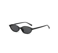 AOWVUTS Gafas de Sol Ovaladas Vintage para Mujer Cat Eye Pequeña Lentes de Sol Gafa de Retro Ojo de Gato Clasicas Gafas de Estrechas Protección UV400 para Conducir Viajes (Negro)