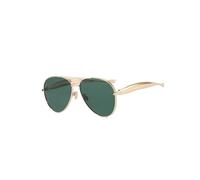 AOWVUTS Gafas de Sol Piloto Retro para Hombre y Mujer Vintage Gafa Clásicas con Doble Puente Gafas de Sol Años 70 Montura Metal Protección UV400 para Conducir Viajes (Verde)