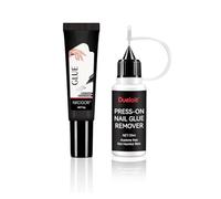 AOWVUTS Pegamento y Removedor de Uñas, Adhesivo y Removedor para Puntas de Uñas Prensadas, Sin Lámpara UV, Pegamento de Gel Para Uñas Ultrafuerte, Secado Rápido, Kit Largo Plazo para Uñas Acrílica (2)
