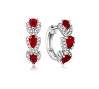 AOWVUTS Pendientes de Aro de Plata Ley 925 Pendientes de Aro con Circonita Cúbica en Forma de Corazón Pendiente Aro Huggie Pequeños Hipoalergénico para Las Mujeres Joyas de Moda Minimalistas (D)