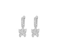 AOWVUTS Pendientes de Aro Mujer Pendientes Pequeños Plata Oro Pendientes Hipoalergénicos Colgantes Mariposa con Circonita Cúbica Pendientes Huggie Moda Joyería Regalos para Niñas (5)