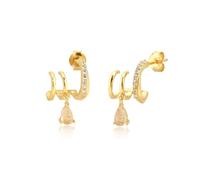 AOWVUTS Pendientes Oro para Mujer Pendientes de Garra Plata de ley 925 Pendientes Circonita Cúbica Brillantes Pendientes que Parecen Múltiples Piercings Pendientes de Tuerca Hipoalergénicos