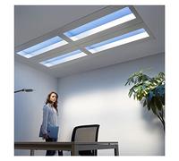 AOXCHEN Tragaluz de Luz Natural de Montaje Empotrado, Lámpara de Luz Solar con Tragaluz Artificial, Luz de Cielo Claro Inteligente LED, para Baño de Estudio de Oficina(Graffiti smart,E 300 * 1200mm)