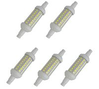 Aoxdi R7s LED de 78mm 5W, Blanco Frío, R7s LED Luz de Bombillas de ahorro de energía lámparas, AC220-240V, Paquete de 5