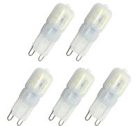 Aoxdi Regulable LED de la cápsula Lampara Bombilla G9 2.5W, Blanco Frío, 14 SMD 2835 Regulable LED G9 Bombillas, AC220-240V, Paquete de 5