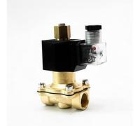 AOXIIUNNH 1/4 Quot; 1/2 Quot; 3/4 Quot; 1 Quot; 2quot; Válvula de agua eléctrica de latón normalmente abierta 220VAC 24VDC 12VDC 24VAC 110VAC normalmente abierta 1 pieza(24vdc,1.25 inch)
