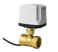 AOXIIUNNH Válvula de Bola motorizada de DN15-DN50, actuador Impermeable AC220V, válvula de Bola eléctrica de latón con Control de 3 Cables y 1 Punto for Gas, Agua y Aceite(AC220V,DN50)