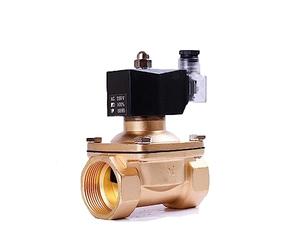 AOXIIUNNH Válvula Solenoide de latón Normalmente Cerrada, 1/2 ", 3/4", 1 ", 2", 24V, 12V, 220V, 110V, válvula solenoide Impermeable(24VDC,0.75 Inch)