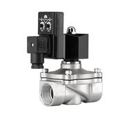 AOXIIUNNH Válvula solenoide de sincronización AC220V DC24V Válvula solenoide de Acero Inoxidable Válvula solenoide de Control de Tiempo Adecuada for líquido, Gas, Aceite(G-220v,DN65)