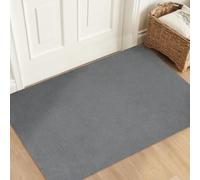 Aoxisicoo Felpudo para atrapar la suciedad, 90 x 200 cm, interior superfino, absorbente, antideslizante, resistente, para entrada, cocina, terraza, puerta de casa, gris claro