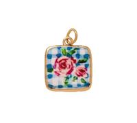 AOYEAH Bonito colgante esmaltado, diseño de gatito con flores y luna para hacer joyas, accesorios de regalo, 1.0*1.0*1.0