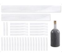 AOYEGIC 30 piezas de fundas protectoras para botellas de vino,funda protectora de malla para botellas de vino,funda protectora antirruido para botellas de vino,botellas de licor(blancas,23 cm y 30 cm)