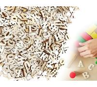 AOYEGIC 400 Letras de Madera, Letras Pequeñas de Madera sin Terminar de la A a la Z para Manualidades y Pintura, para Manualidades DIY, Bodas, Festivales, Fiestas (15 mm)