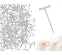AOYEGIC Alfileres En T 100 Unidades, Alfileres Rectos De Acero Con Caja De Almacenamiento, Para Sujetar Pelucas, Manualidades, Tejido, Hogar, Oficina Y Escuela (Plateados)