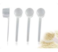 AOYEGIC Cuchara Medidora Transparente Con Escala, 4 Piezas, Ideal Para Hornear, Cocinar, Café, Detergente En Polvo, ProteíNa En Polvo Y Creatina, En Casa, La Oficina Y La Escuela (5 G)