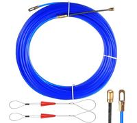 Aoyfuwell Ayuda para extraer cables, 20 m, espiral retráctil, alambre retráctil con 2 muelles, cinta de tracción φ4 mm, ayuda para la extracción de cables, ayuda para la extracción de cables, tubos