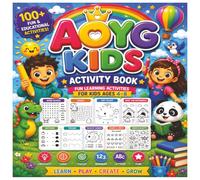 AOYG KIDS Activity Book for Kids Ages 4-8: Fun Mazes, Dot-to-Dot, Word Search, Spot the Difference, Tracing, Matching Games & More!