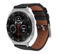 AoYi - Correa de reloj de piel auténtica italiana compatible con Samsung Galaxy Watch8 40 mm 44 mm Classic 46 mm 2025, correa sin gap vestida para mujer y hombre, 22, Cuero, Sin gema
