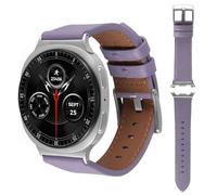 AoYi - Correa de reloj de piel auténtica italiana compatible con Samsung Galaxy Watch8 40 mm 44 mm Classic 46 mm 2025, correa sin gap vestida para mujer y hombre, 22, Cuero, Sin gema