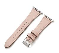 AoYi Italiana Cuero Genuino Correas Mujer para Apple Watch 42mm 41mm 40mm 38mm, Correa de Repuesto para iWatch Serie 10 9 8 7 6 6 4 3 2 1 SE SE2, Rosa