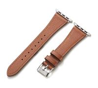 AoYi Italiana Cuero Genuino Correas Mujer para Apple Watch 42mm 41mm 40mm 38mm, Correa de Repuesto para iWatch Serie 10 9 8 7 6 6 4 3 2 1 SE SE2, Marrón