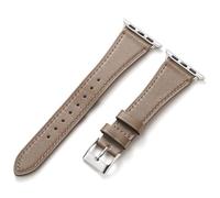AoYi Italiana Cuero Genuino Correas Mujer para Apple Watch 42mm 41mm 40mm 38mm, Correa de Repuesto para iWatch Serie 10 9 8 7 6 6 4 3 2 1 SE SE2, Marfil