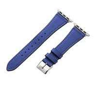 AoYi Italiana Cuero Genuino Correas Mujer para Apple Watch 42mm 41mm 40mm 38mm, Correa de Repuesto para iWatch Serie 10 9 8 7 6 6 4 3 2 1 SE SE2, Azul