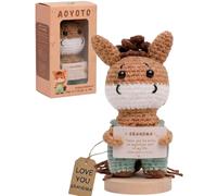 AOYOTO Regalos para abuela para el día de la madre y cumpleaños, decoración de felpa hecha a mano de ganchillo con tarjeta de mensaje, única para abuela, abuela, abuela de nietos