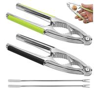 Aoyswuz 2 Piezas Cascanueces para Nueces con 2 Aguja de Nogal, Máquina Partir Almendras Aleación de Zinc, para Nuez Castaña Avellana