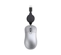 AOYUDJ Ratón con cable USB C retráctil pequeño para niños, 1000 DPI, ratón óptico de viaje, PC, computadora portátil