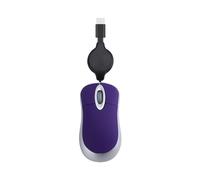 AOYUDJ Ratón con cable USB C retráctil pequeño para niños, 1000 DPI, ratón óptico de viaje, PC, computadora portátil